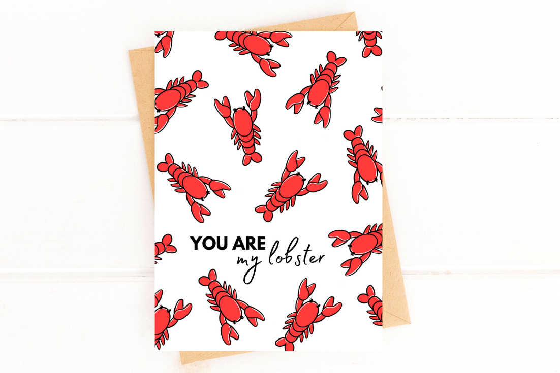 You Are My Lobster Valentine's Day Card