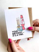Your Birthday It's a Vibe Birthday Card Crystal Birthday Incense Birthday Card