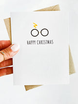 Harry Potter Inspired Christmas Card, Magical Happy Christmas, HP Lover Card