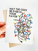 Tangled Lights May the Odds Be in Your Favor Christmas Card