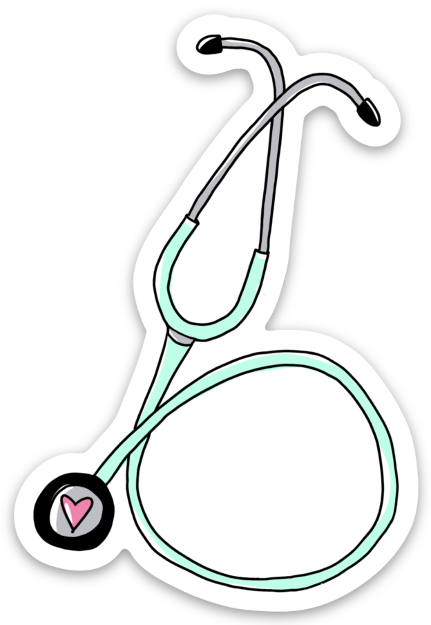 Stethoscope Doctor Love Vinyl Sticker