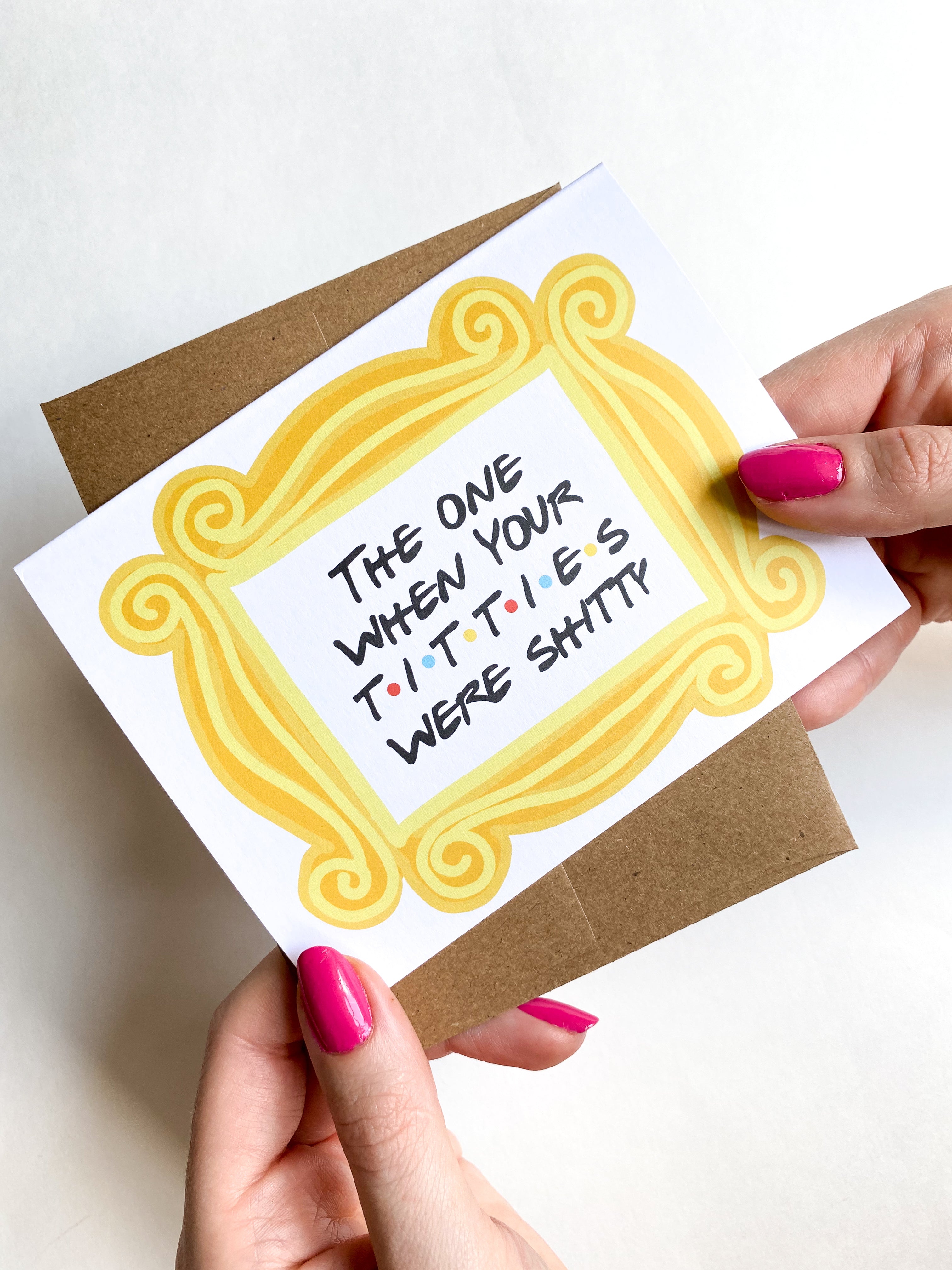 The One When Your Titties Were Shitty Breast Friends-Themed Cancer Get Well Card