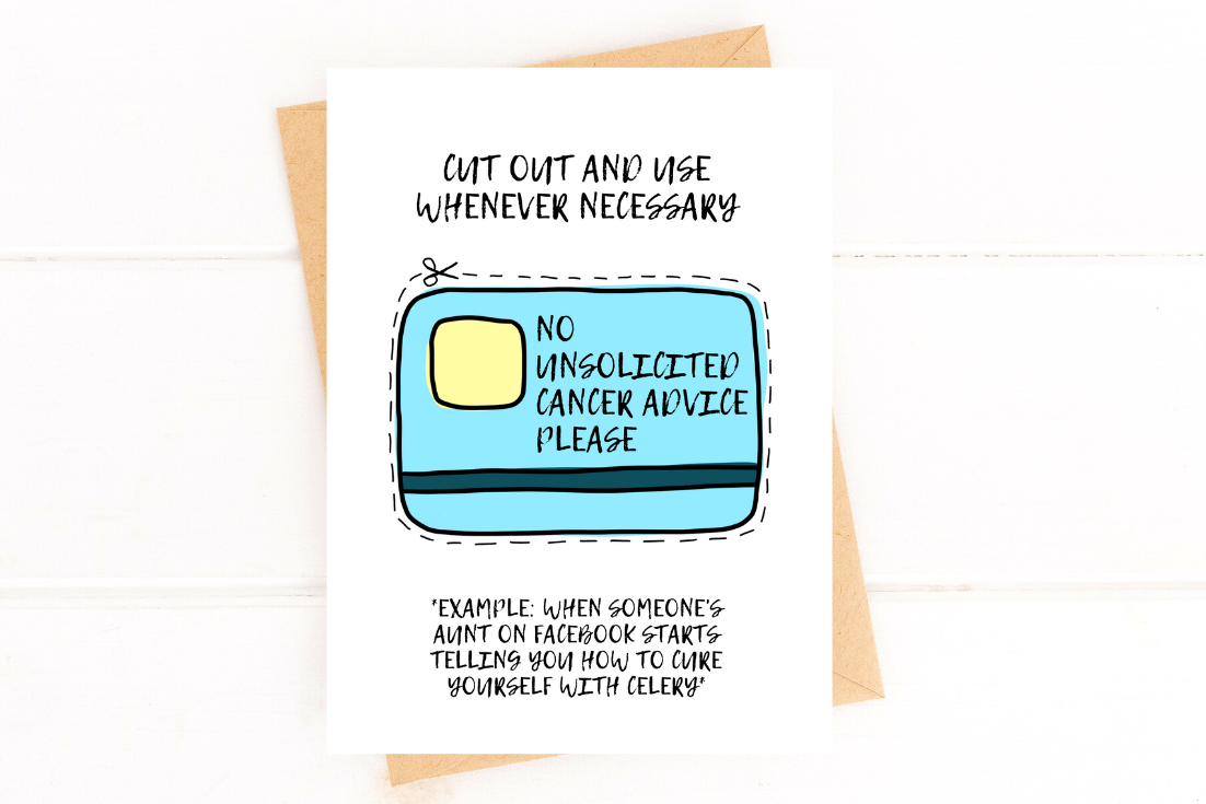 No Unsolicited Cancer Advice Funny Get Well Card
