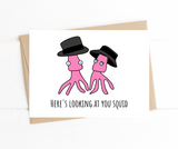Squid Funny Valentines Card Card, Old Hollywood Casablanca, Anniversary Card