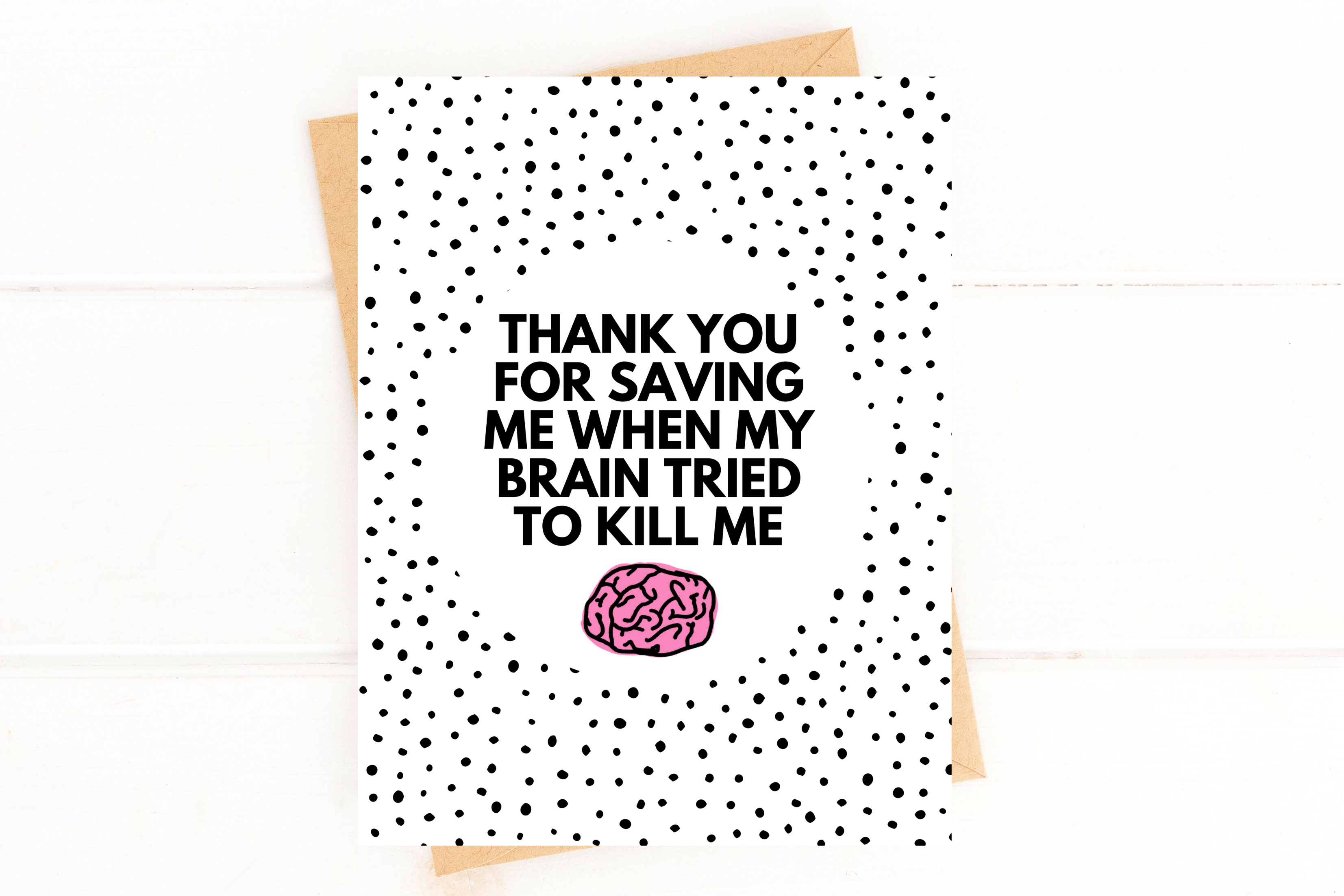 Thank You For Saving Me Brain Cancer Doctor Card