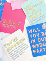 You're Engaged Here's to A Lifetime of Late Night Laughs