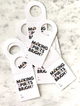 Making Spirits Bright Holiday Wine Bottle Gift Tag