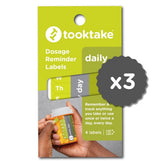 Tooktake DAILY Reminder Labels - 3 Pack (12 labels)