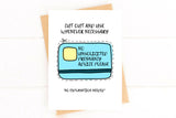 Funny Pregnancy Card – “No Unsolicited Pregnancy Advice” New Mom or Dad Card