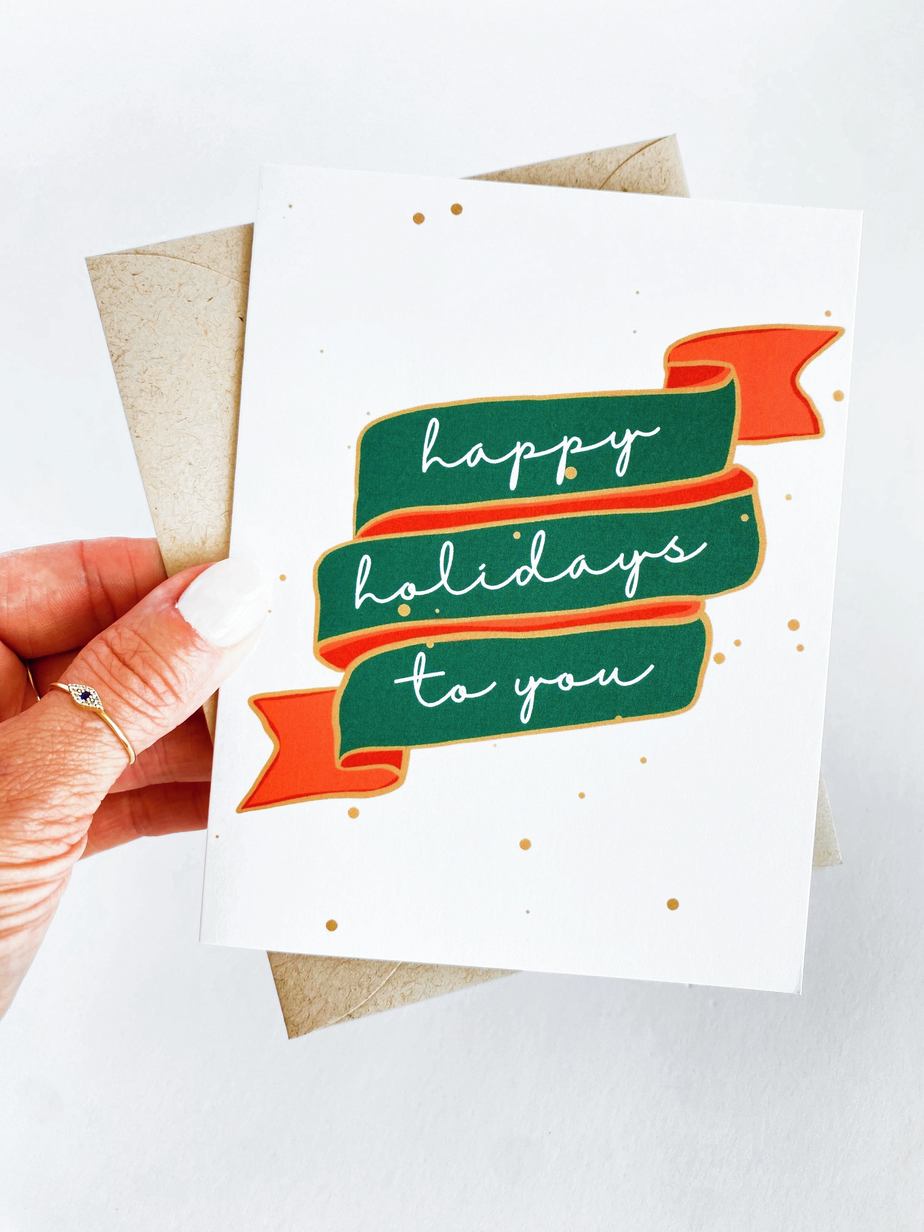 Happy Holidays to You Banner Holiday Card