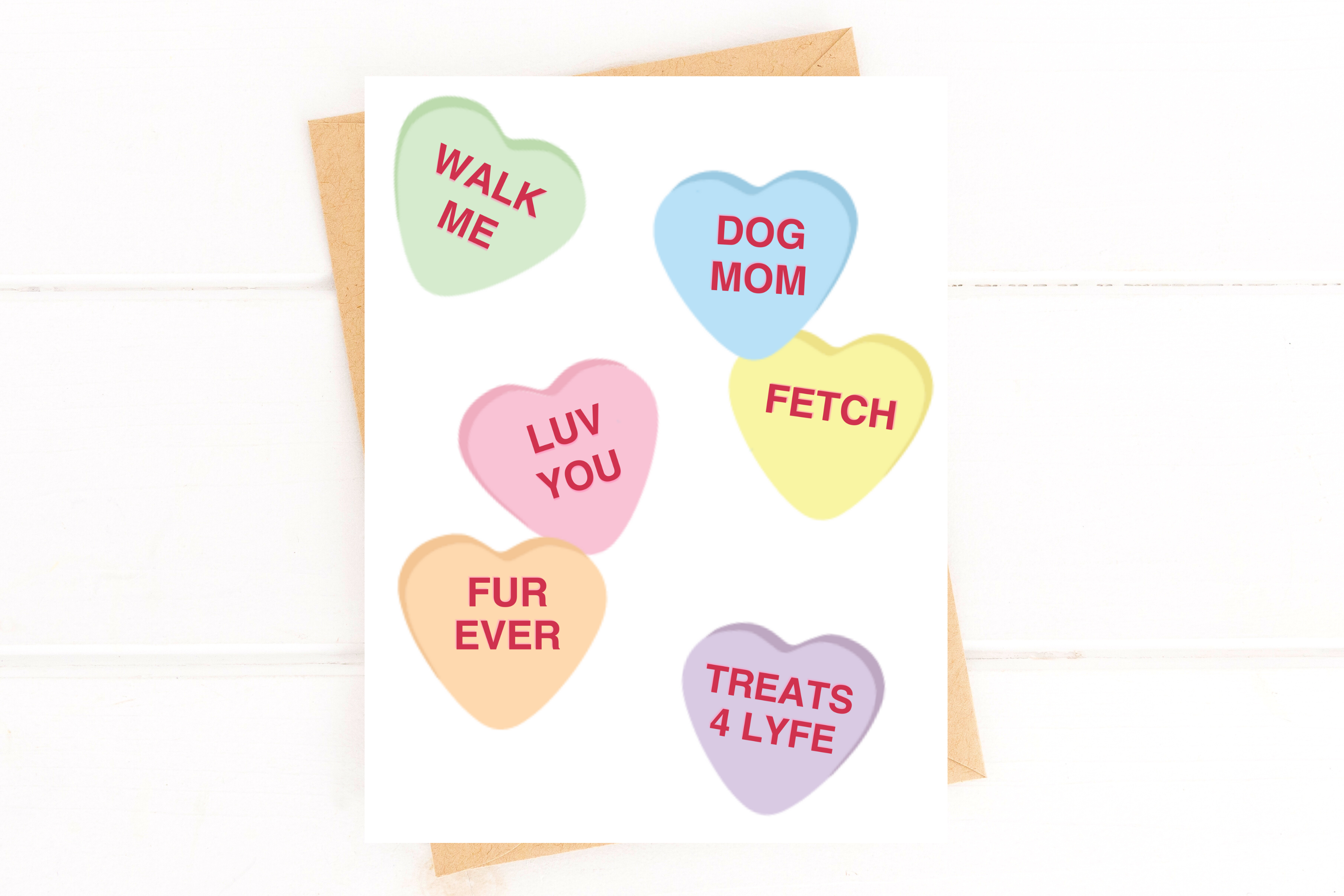 Dog Mom Funny Valentines Day Card for Dog Parents Valentine for Girlfriend Card