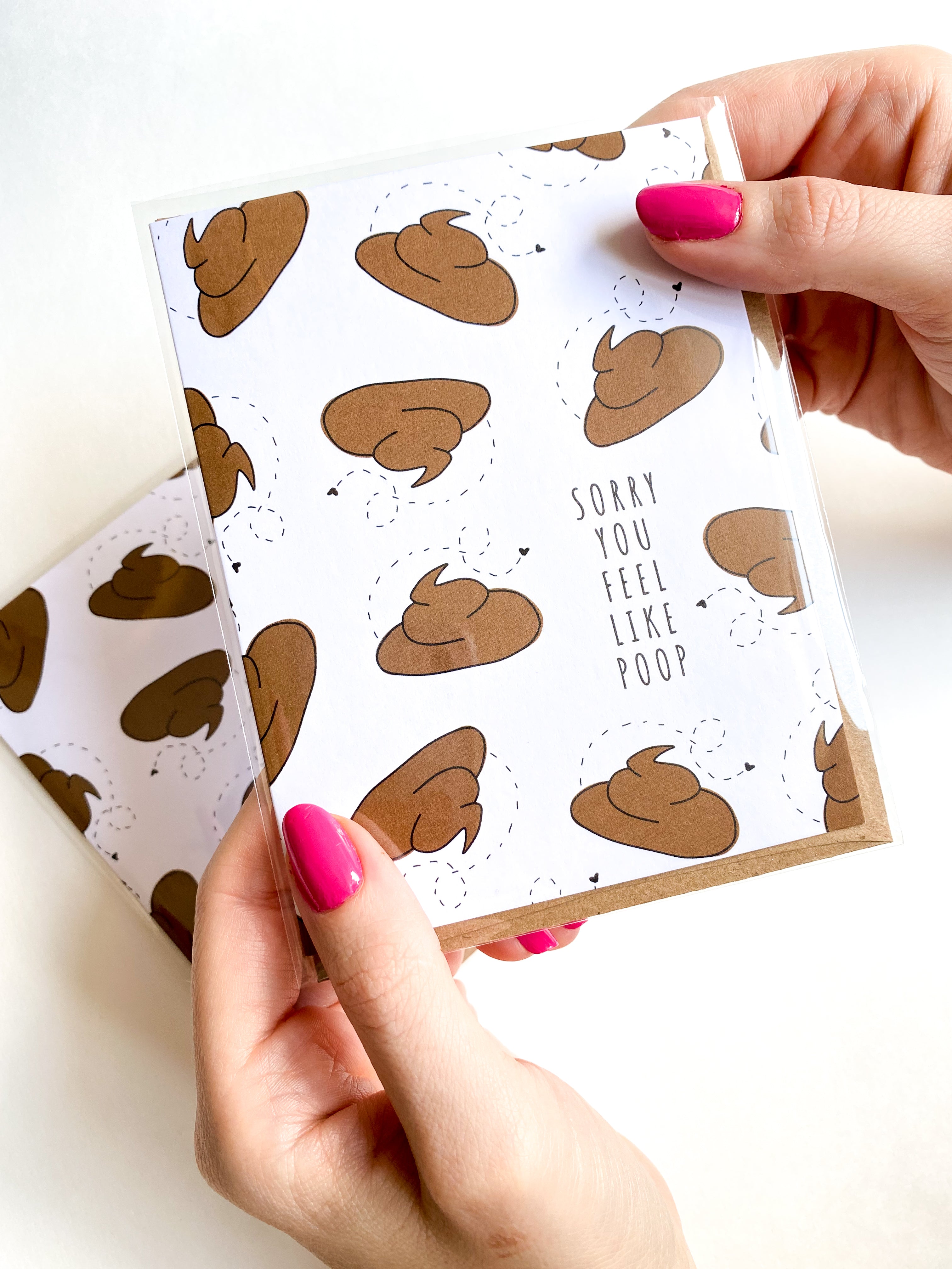 Sorry You Feel Like Poop Get Well Card - Funny Cancer Support Card | Five Dot Post