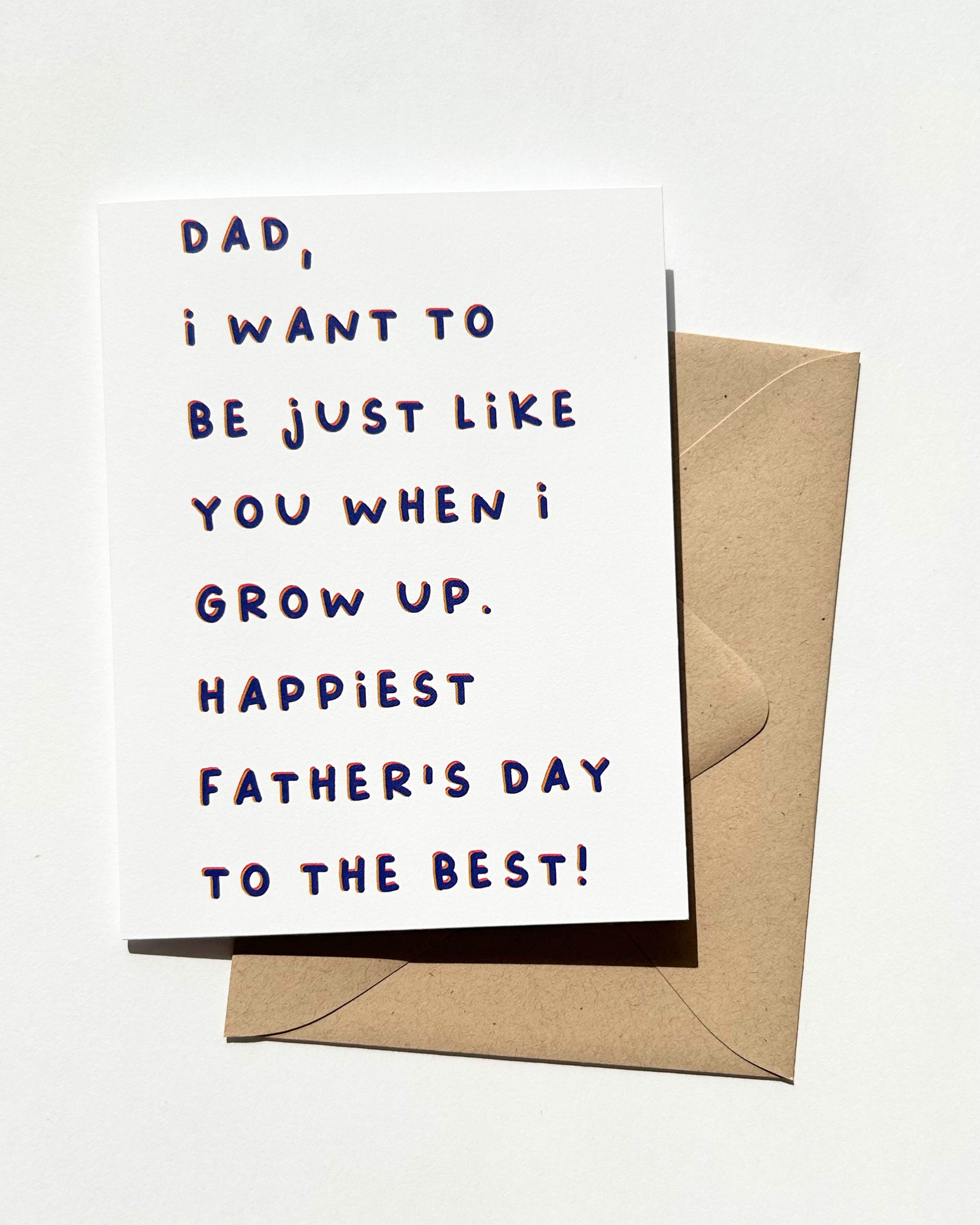 Be Just Like You Cute Father's Day Card From Son