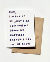 Be Just Like You Cute Father's Day Card From Son