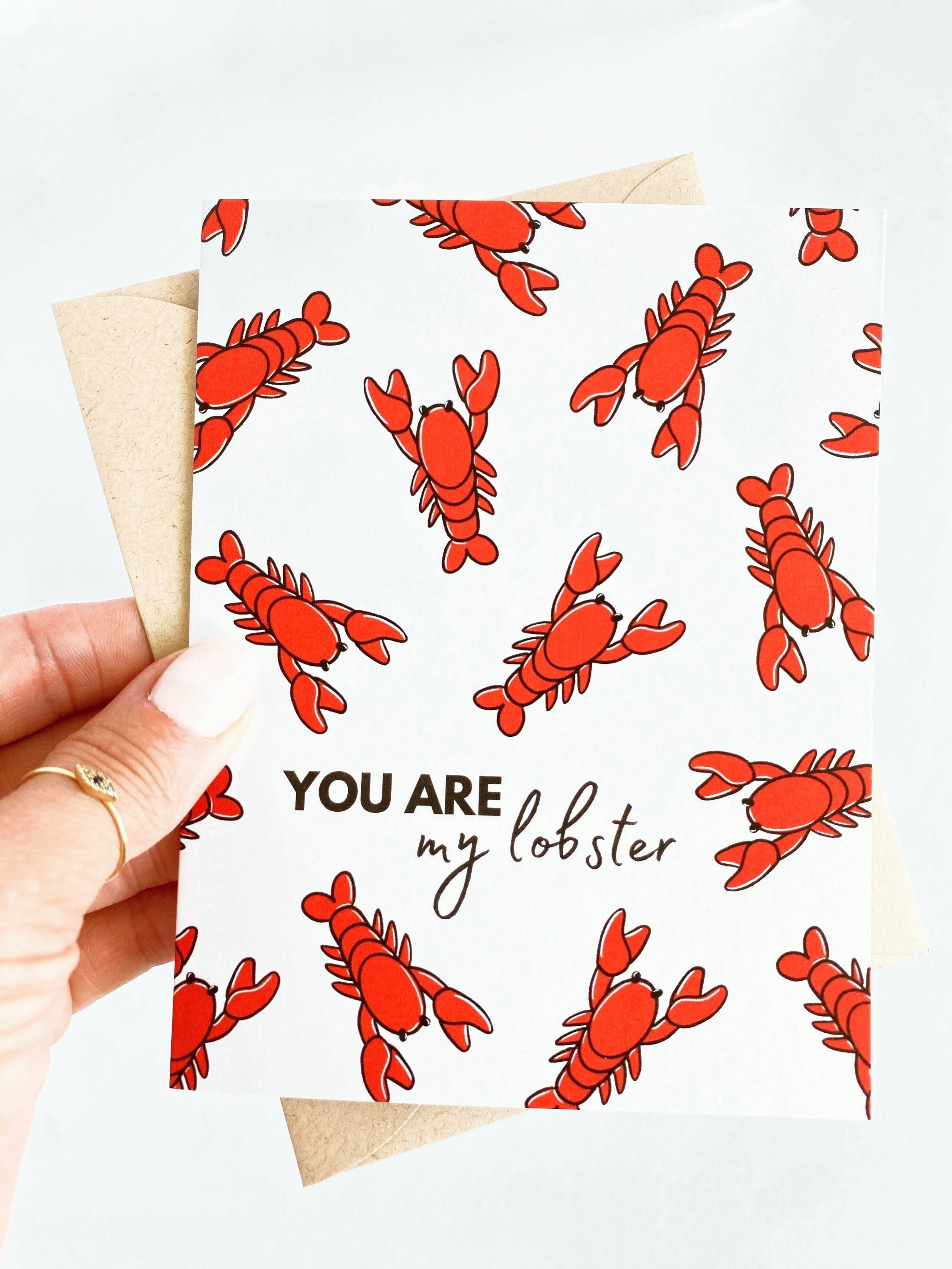 You Are My Lobster Valentine's Day Card