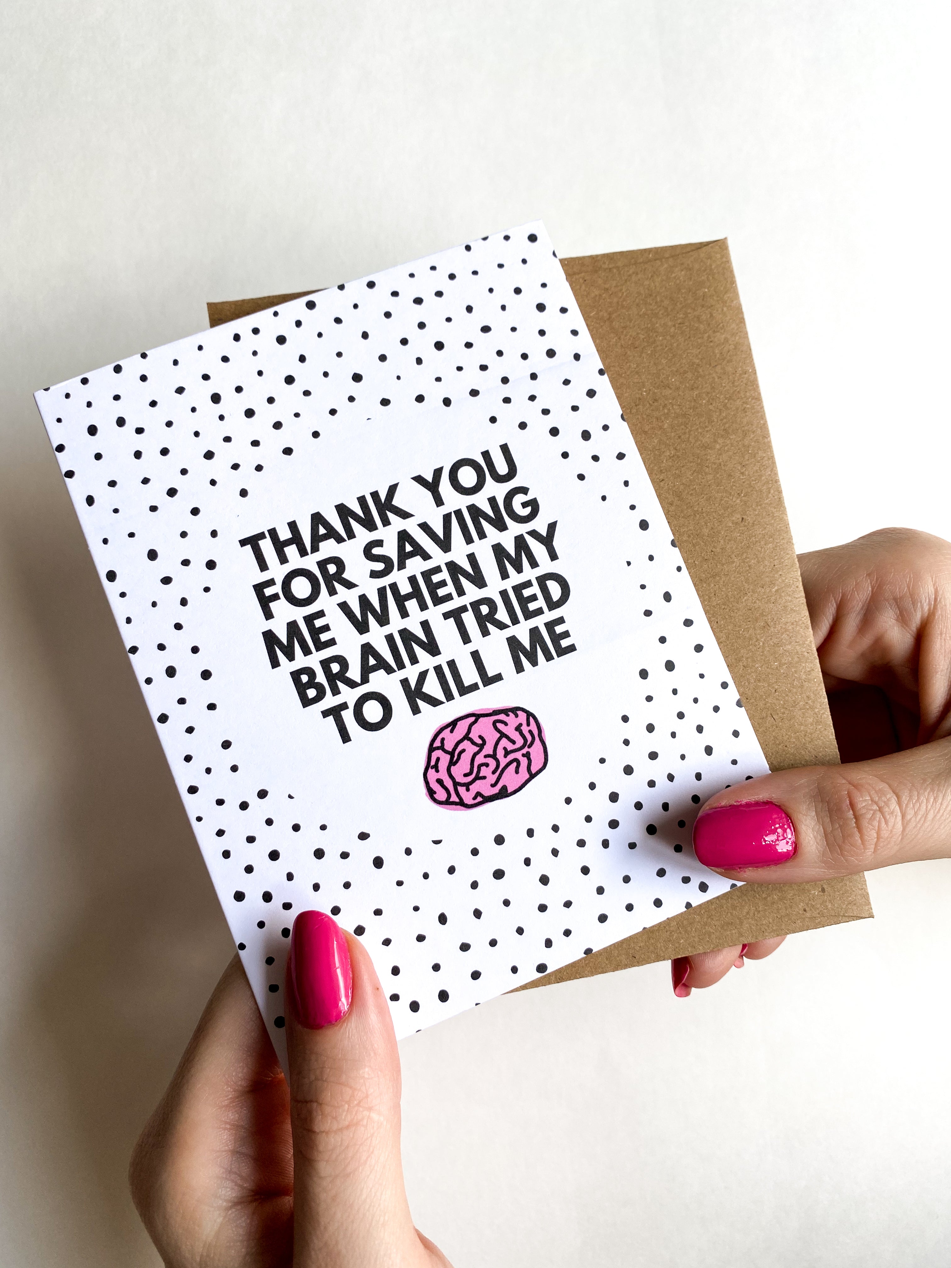 Thank You For Saving Me Brain Cancer Doctor Card