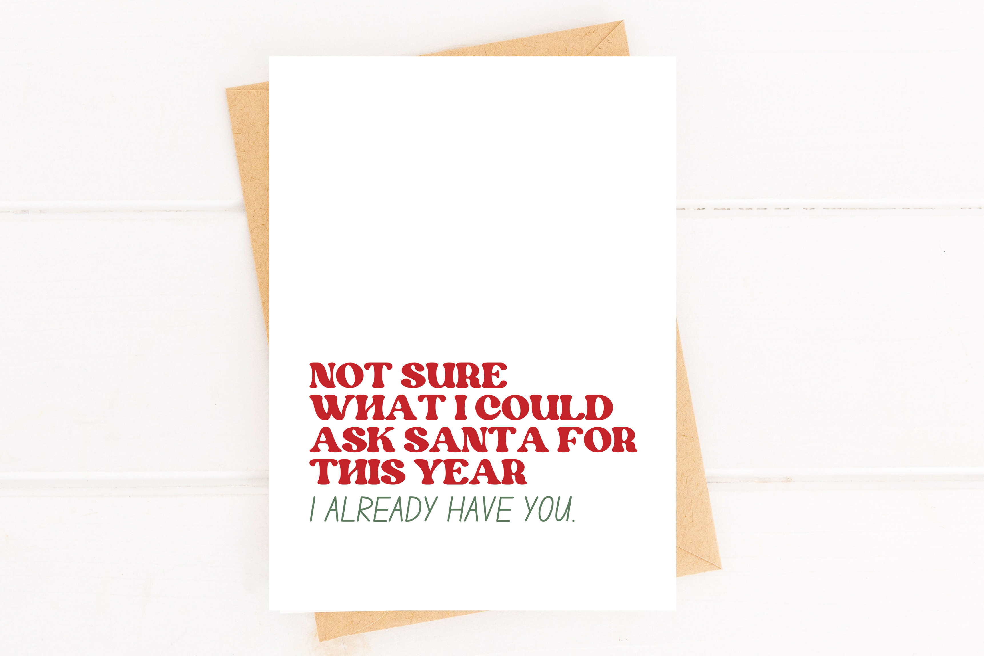 Already Have You Sweet Christmas Card Romantic Holiday Card