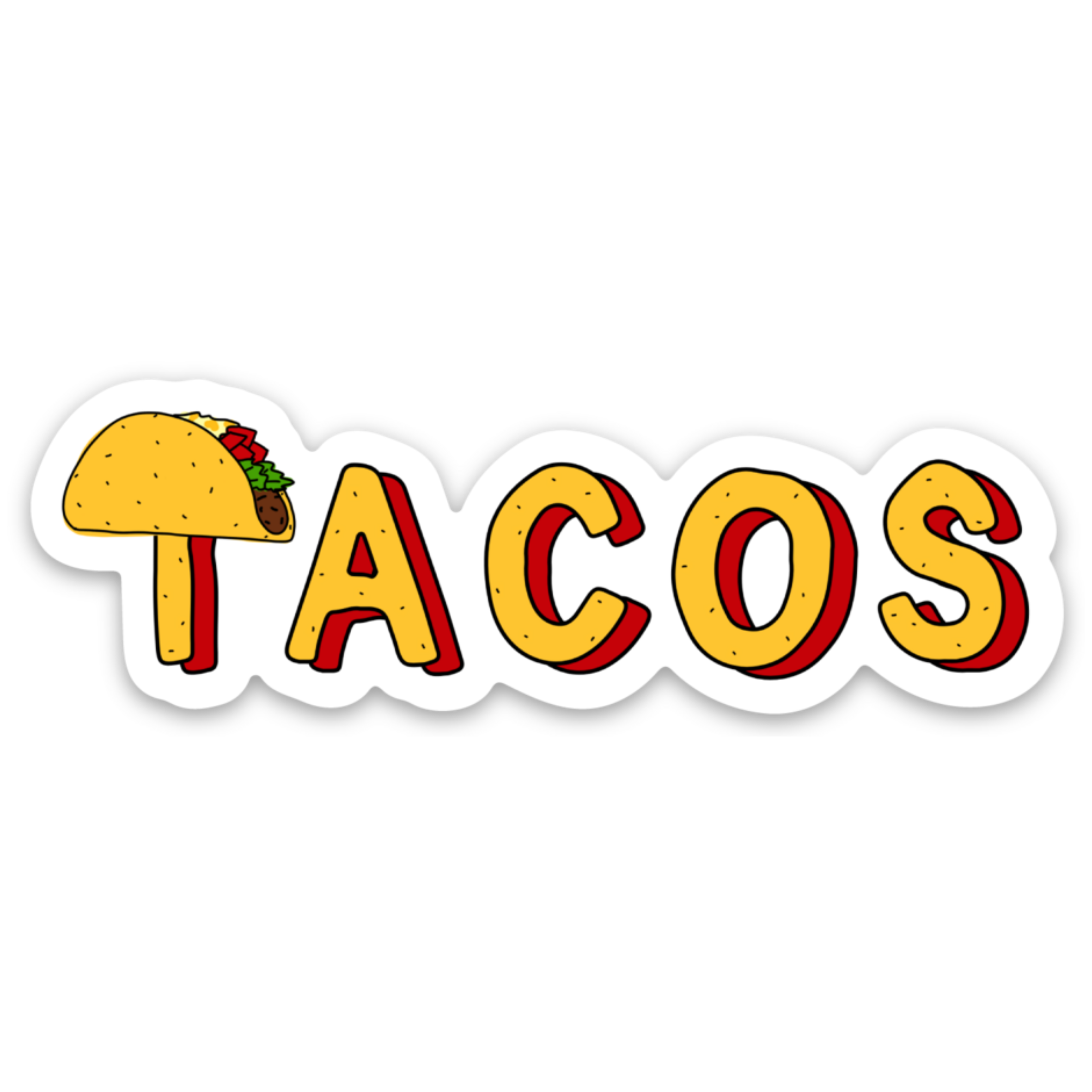 Taco Love Vinyl Lap Top or Water Bottle Sticker
