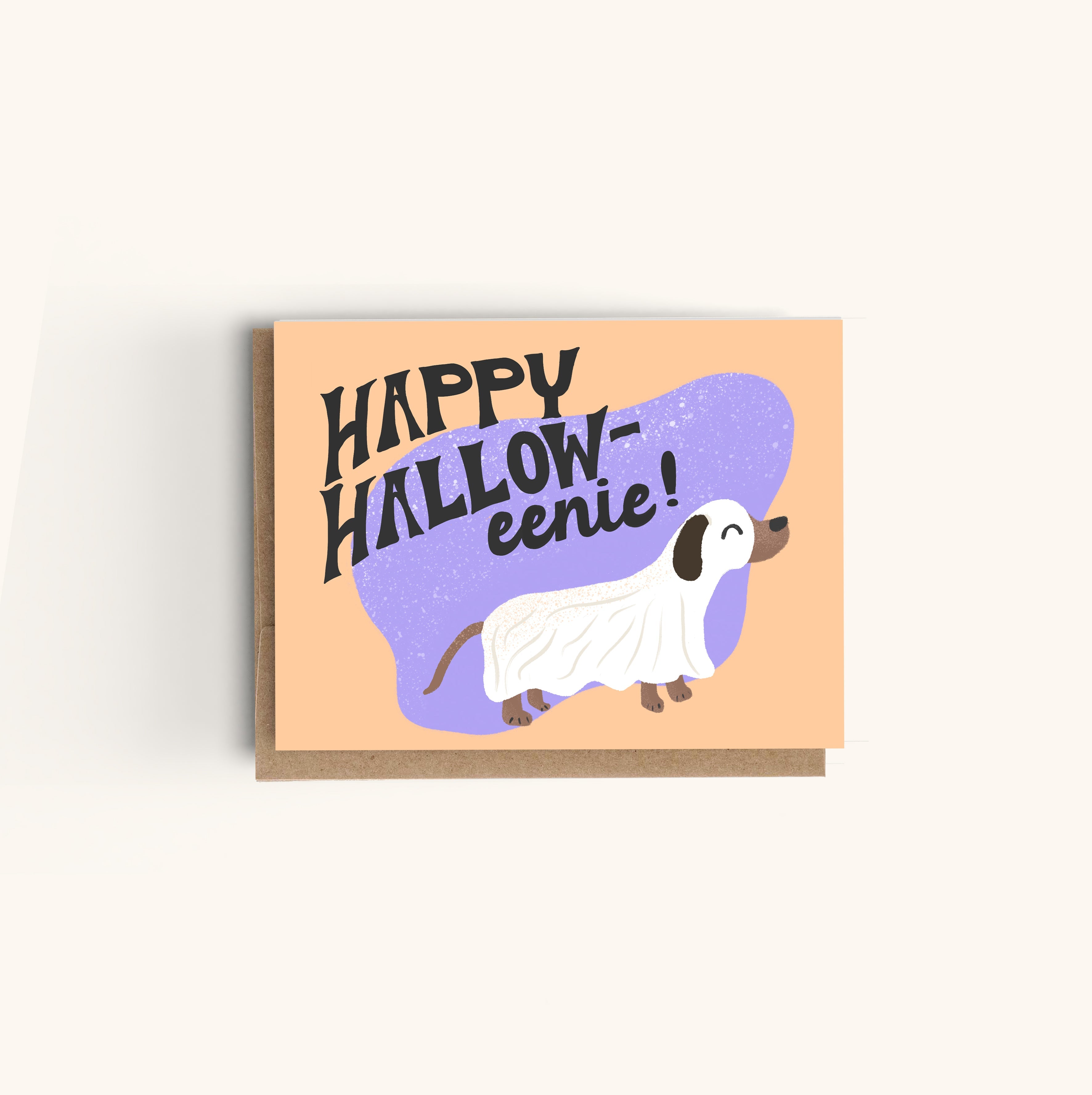 Happy Halloweenie Dachshund Card