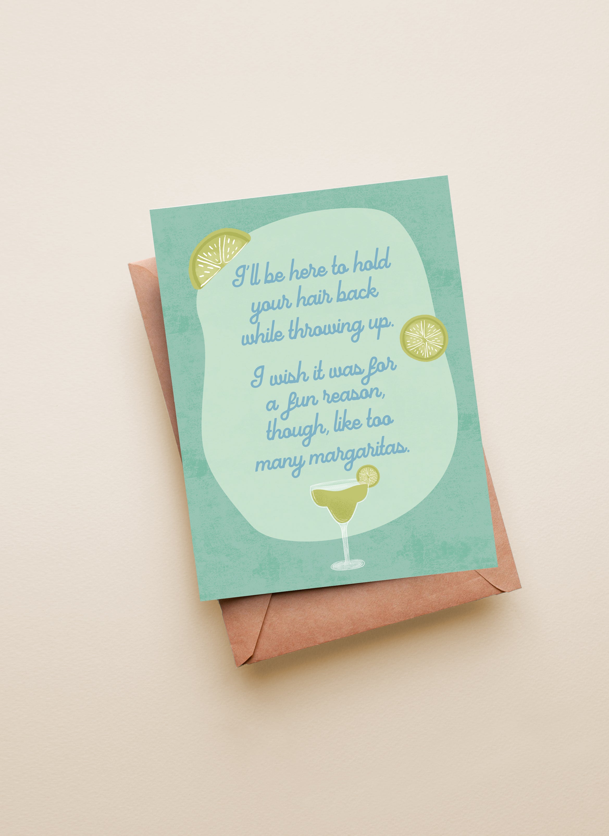 Holding your Hair Back Get Well Chemo Card