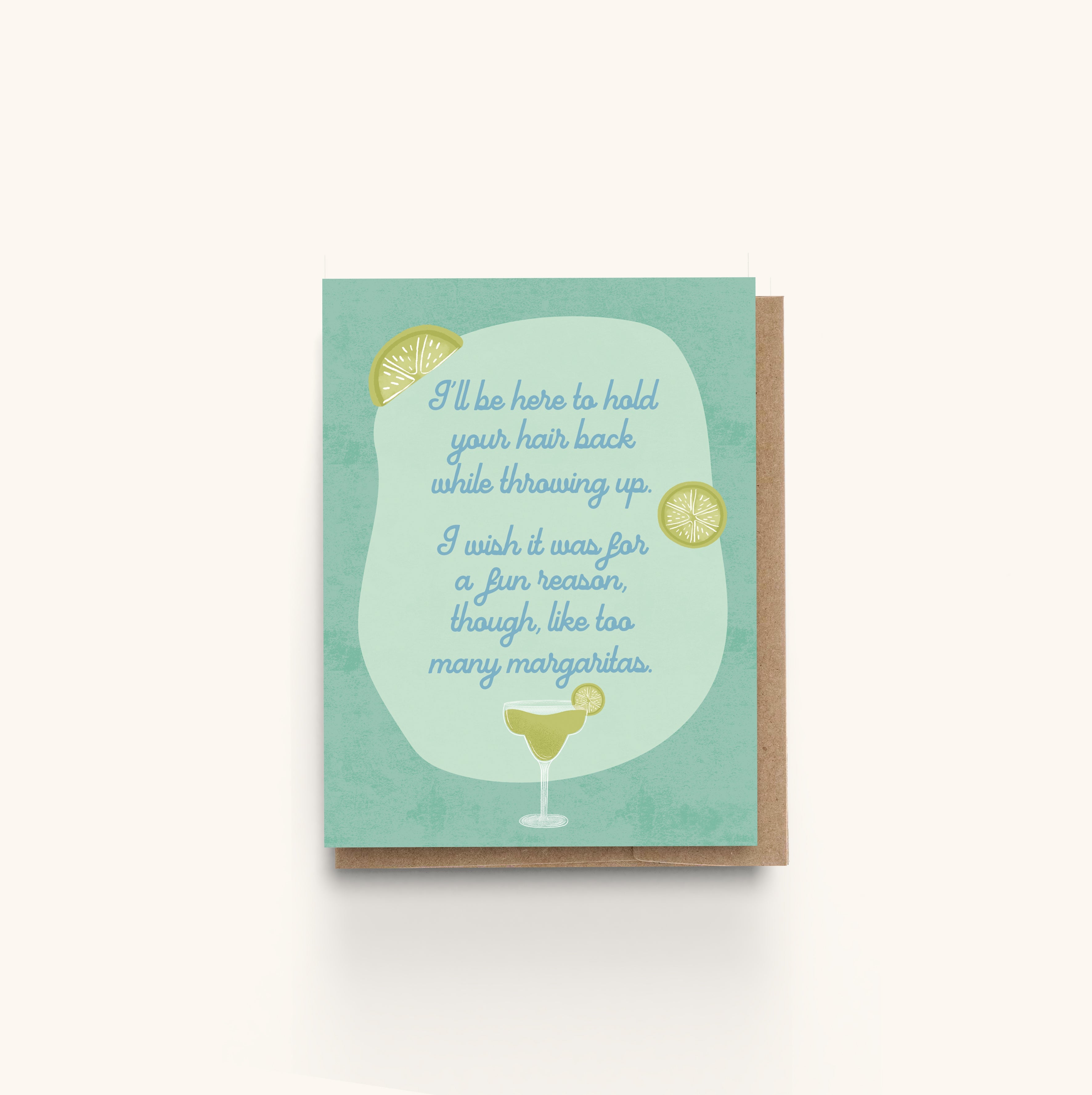 Holding your Hair Back Get Well Chemo Card