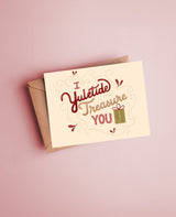 I Yuletide Treasure You Pun Christmas Card