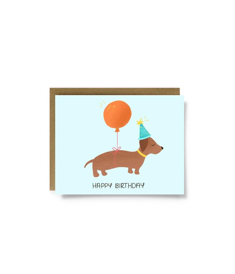 Dachshund Dog Birthday Greeting Card