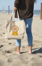 Kept Going Award Ribbon Cotton Canvas Tote Bag