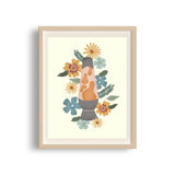 Floral Lava Lamp Art Print