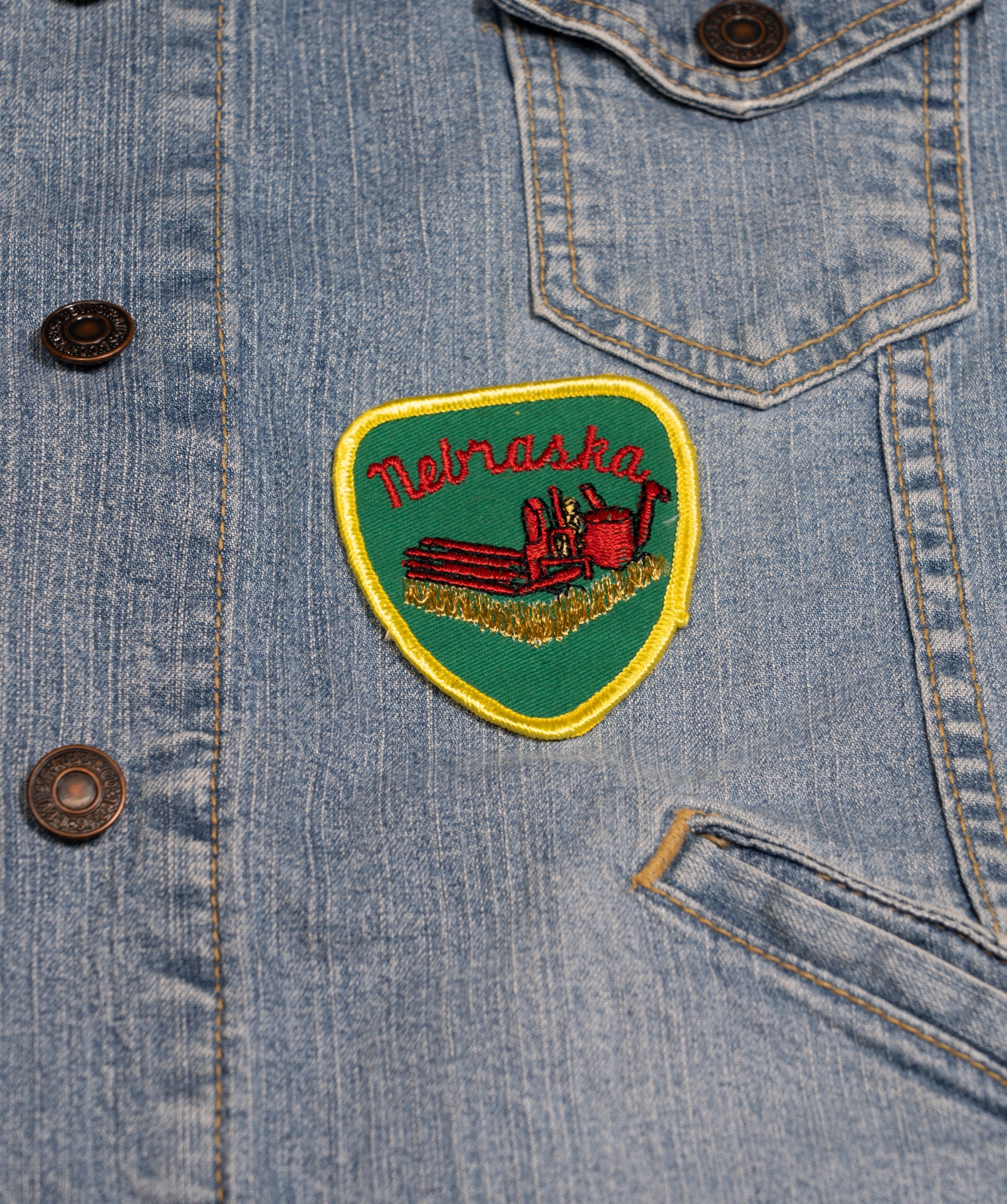 Vintage Nebraska Embroidered Patch