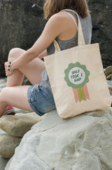 Only One Nap Award Ribbon Cotton Canvas Tote Bag
