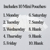 Mini Pill Pouches - Set of 10