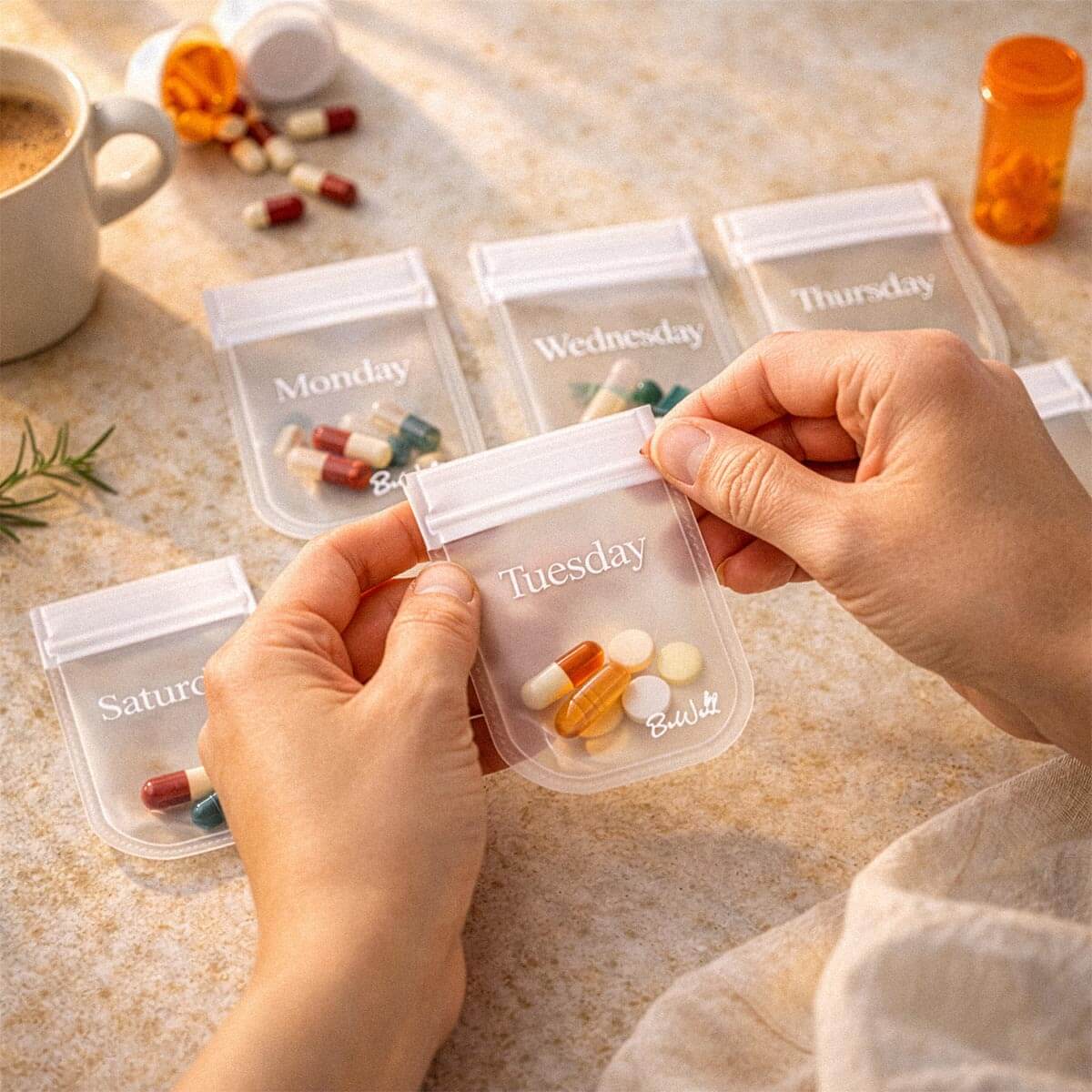 Mini Pill Pouches - Set of 10