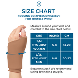 Cooling Compression Sleeve For Thumb & Wrist