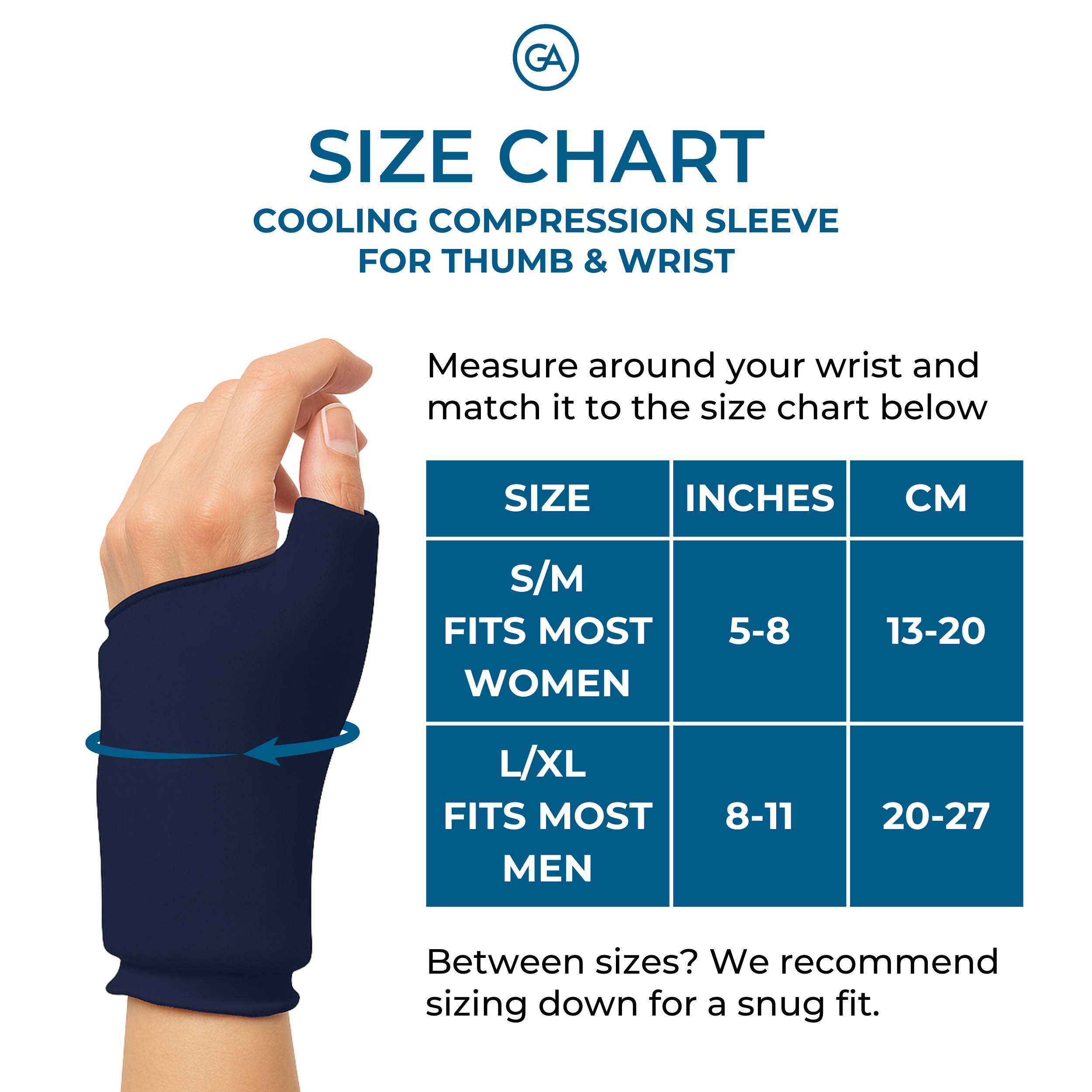 Cooling Compression Sleeve For Thumb & Wrist