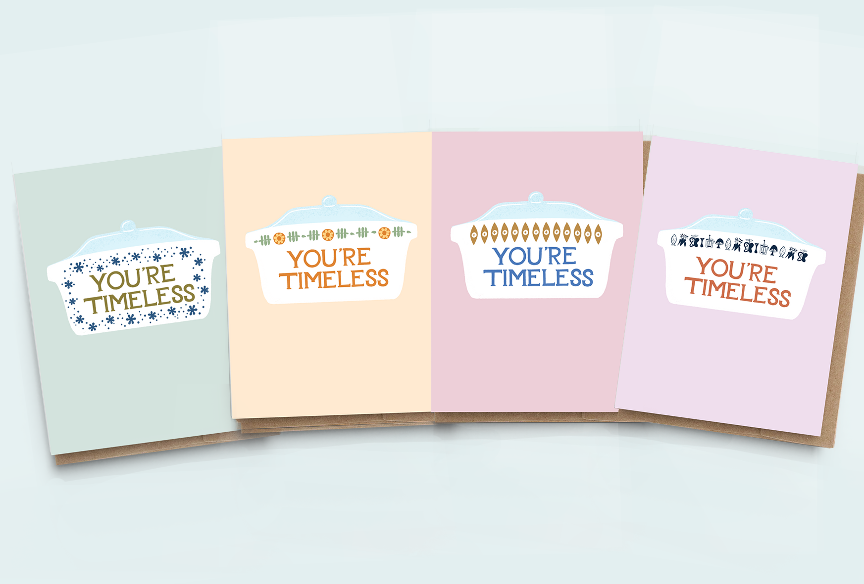 Vintage Pyrex Tupperware You're Timeless Greeting Card